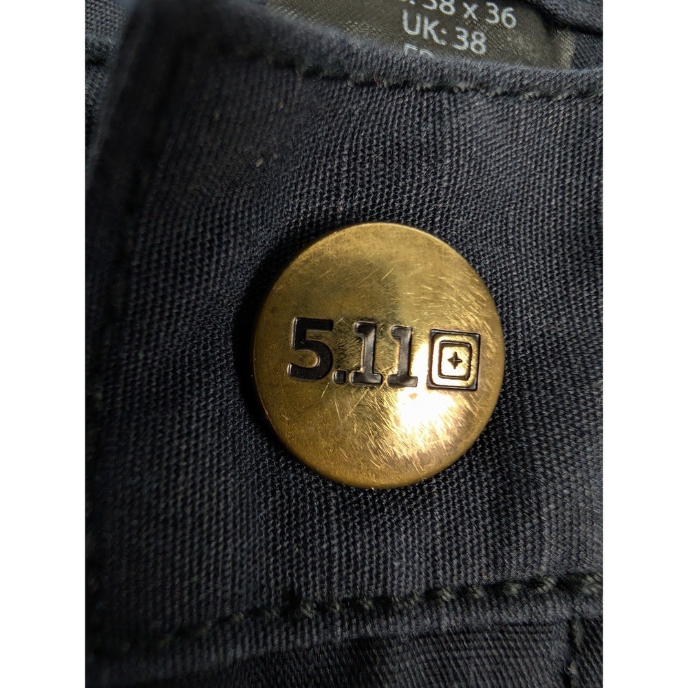 5.11 Tactical Cargo Pants Men's 38x36 Navy Blue Ripstop Utility Trousers 74273 - Picture 4 of 14